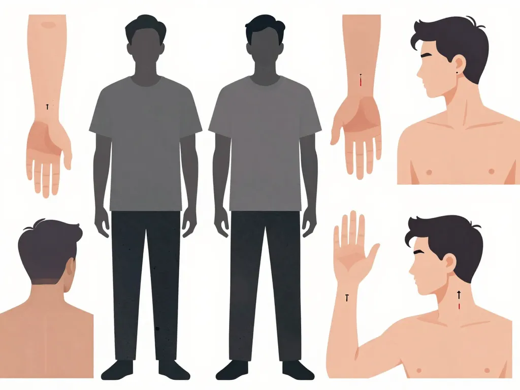 emplacements petits tatouages homme poignet avant-bras clavicule