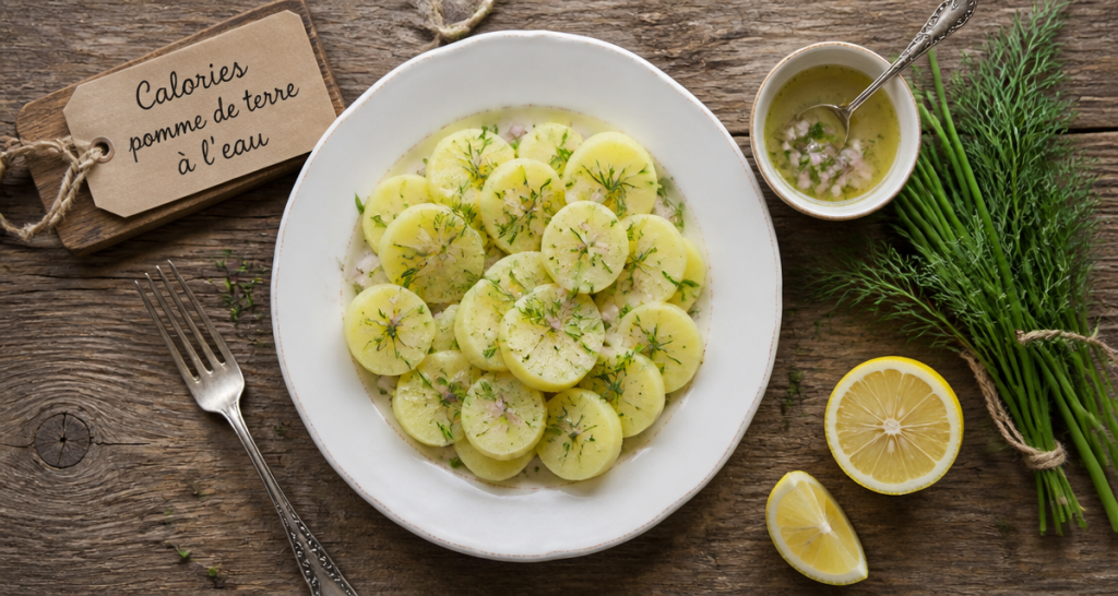 calorie pomme de terre a l eau assiette herbes