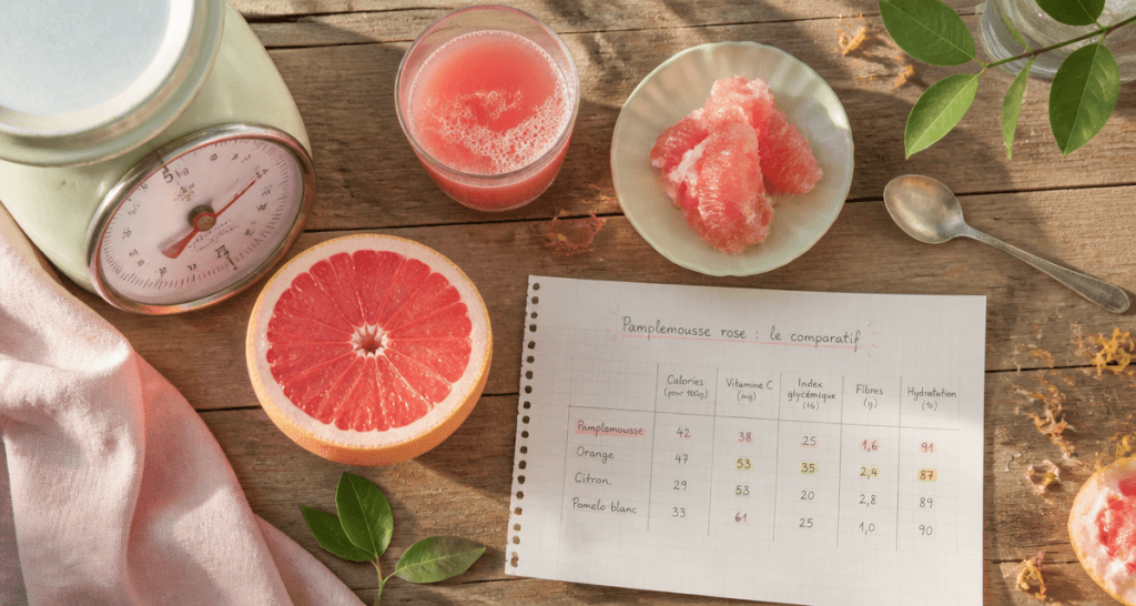 calories dans un pamplemousse segments et jus