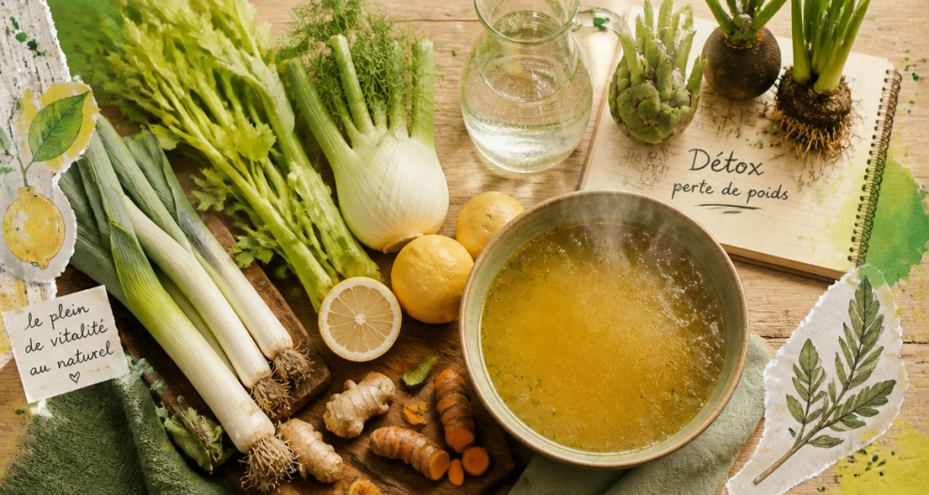 detox perte de poids légumes et bouillon