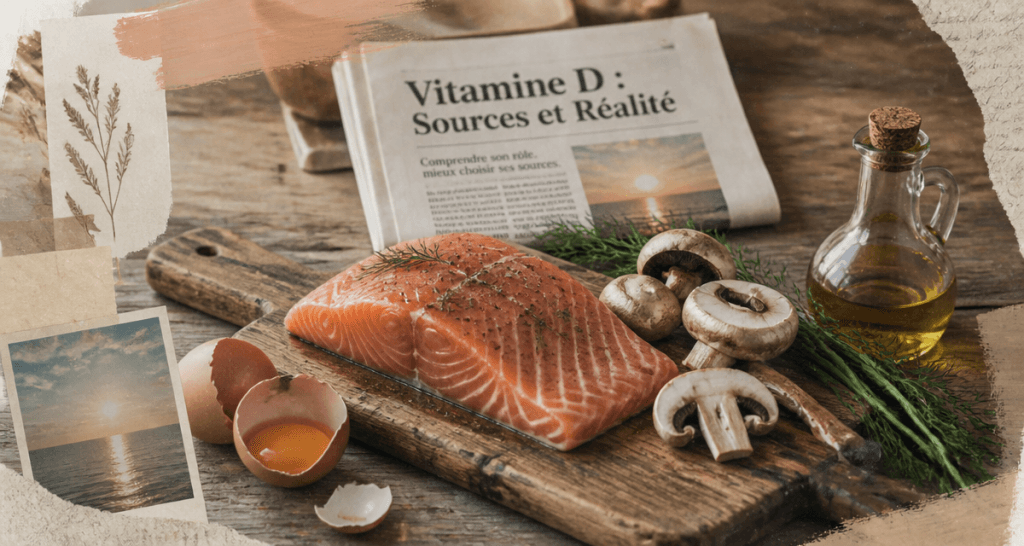 fruit en vitamine d saumon œuf champignon huile