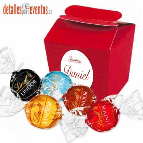 Bombones en Cajitas + etiqueta personalizada