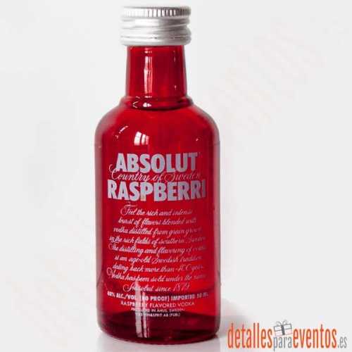 Botellitas Mini botellas de Absolut Rasberri 5cl