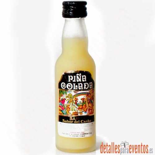 Botellitas Mini botellas de Licor Piña colada de 4cl