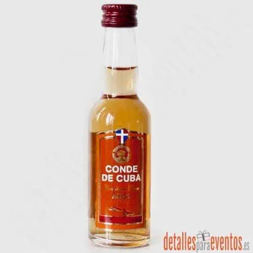 Botellitas Mini botellas Ron Conde de Cuba Añejo 4cl
