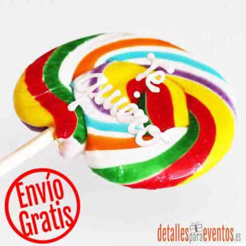 Piruletas de colores personalizadas - grande 11cm