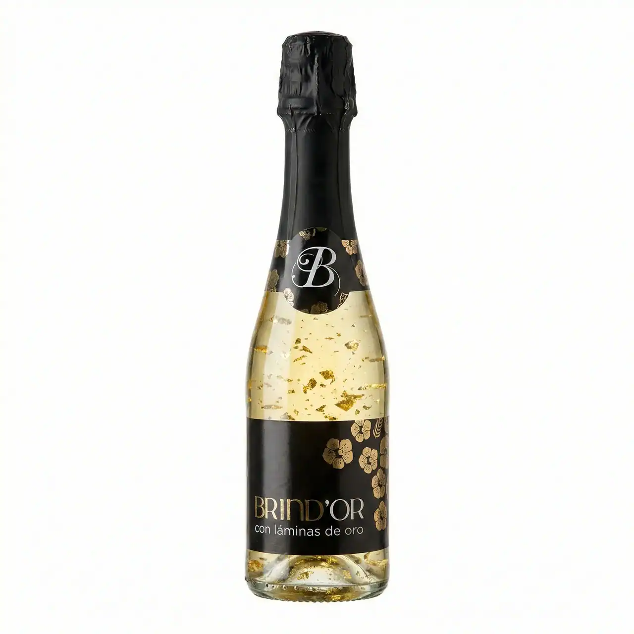 Botella de Brind'Or con láminas de oro