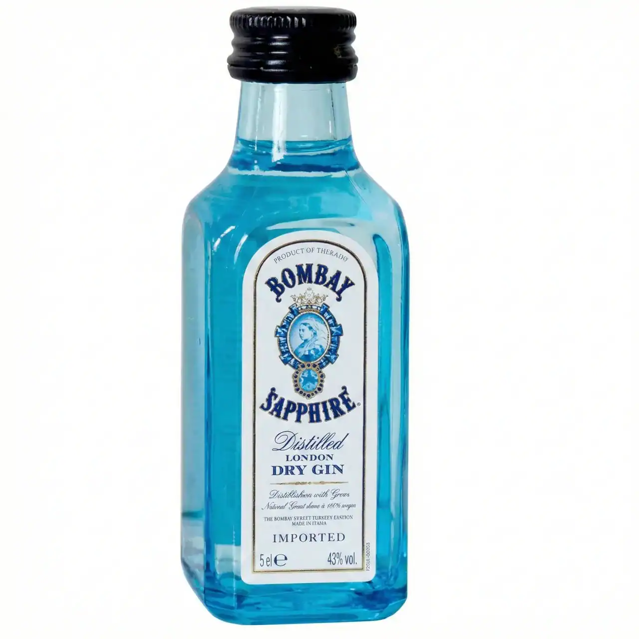 Botella de Bombay Sapphire London Dry Gin de 5 cl.