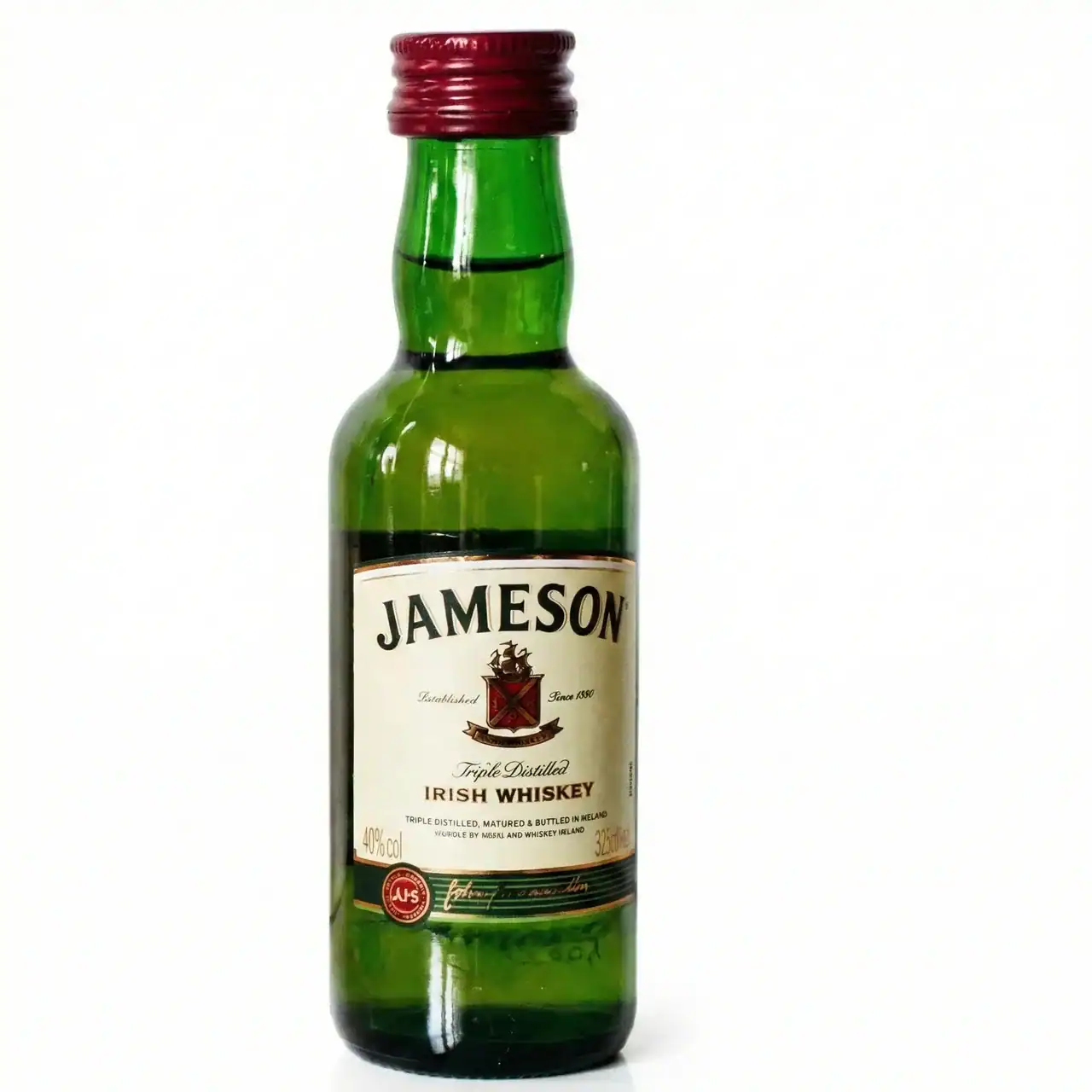 Botella Jameson Irish Whiskey triple destilado.