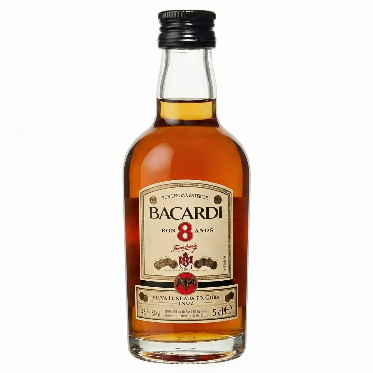 Botella Bacardi Ron 8 Años Reserva