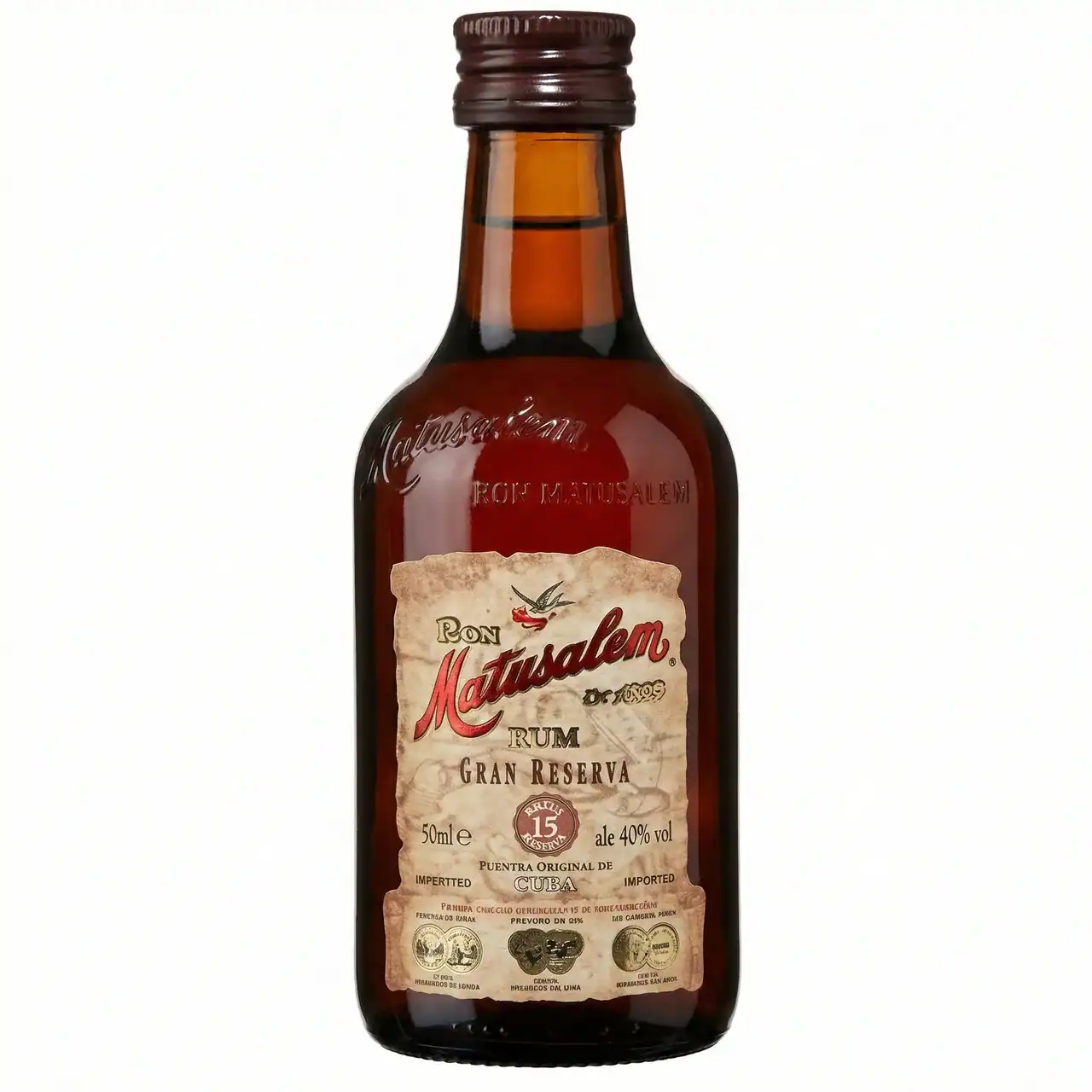 Botella de Ron Matusalem Gran Reserva 15 Años 50ml