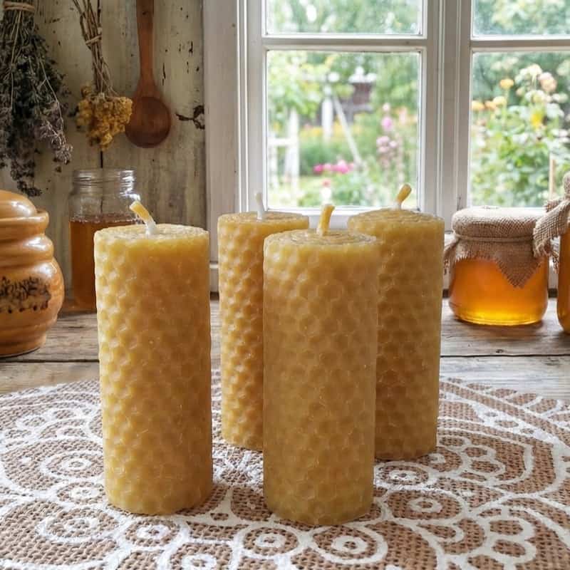 Velas de miel 3x10 cm