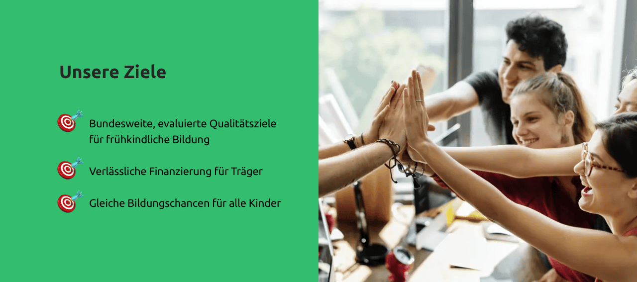 Kinder und Erwachsene high-five bei einer Besprechung im Raum.