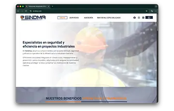 Captura del sitio Sindma