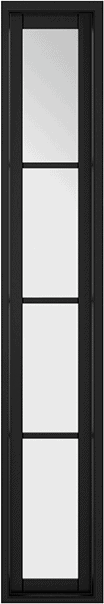 1981X579X35mm SOHO BLACK DOOR 4 LIGHT