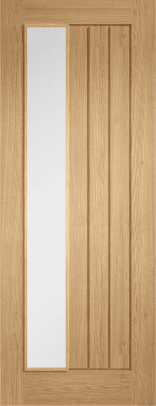 Internal Oak Mexicano Clear Glazed Offset Door