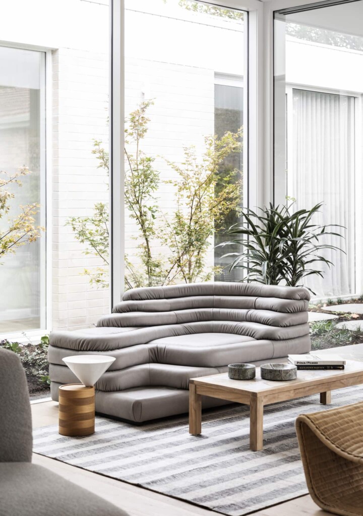 Newton Courtyard House Geelong DOMO Simone Haag Tecture home interior design DS-1025 Terrazza sofa de side