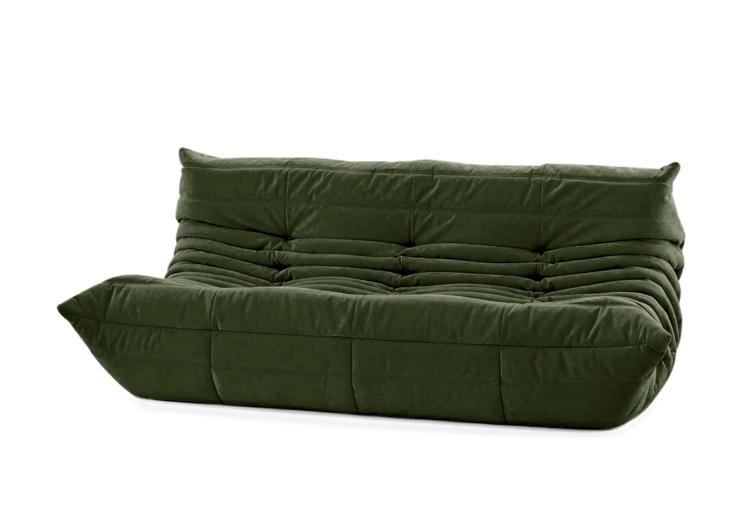 Ligne Roset Togo Large Settee: Alcantara Kiwi