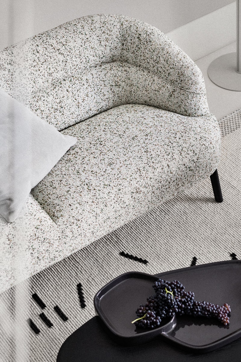 Wittmann Odeon Dining Sofa: Fleur Winter