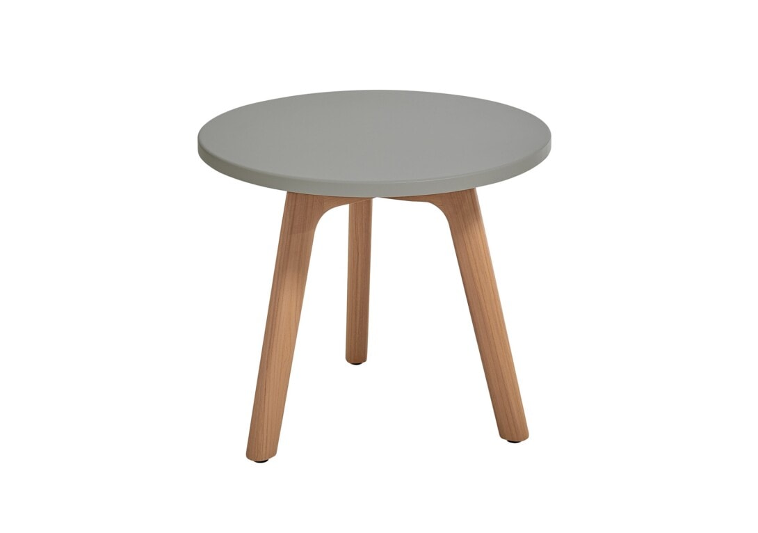 Kun Design Bagel Side Table: Anthracite / Teak