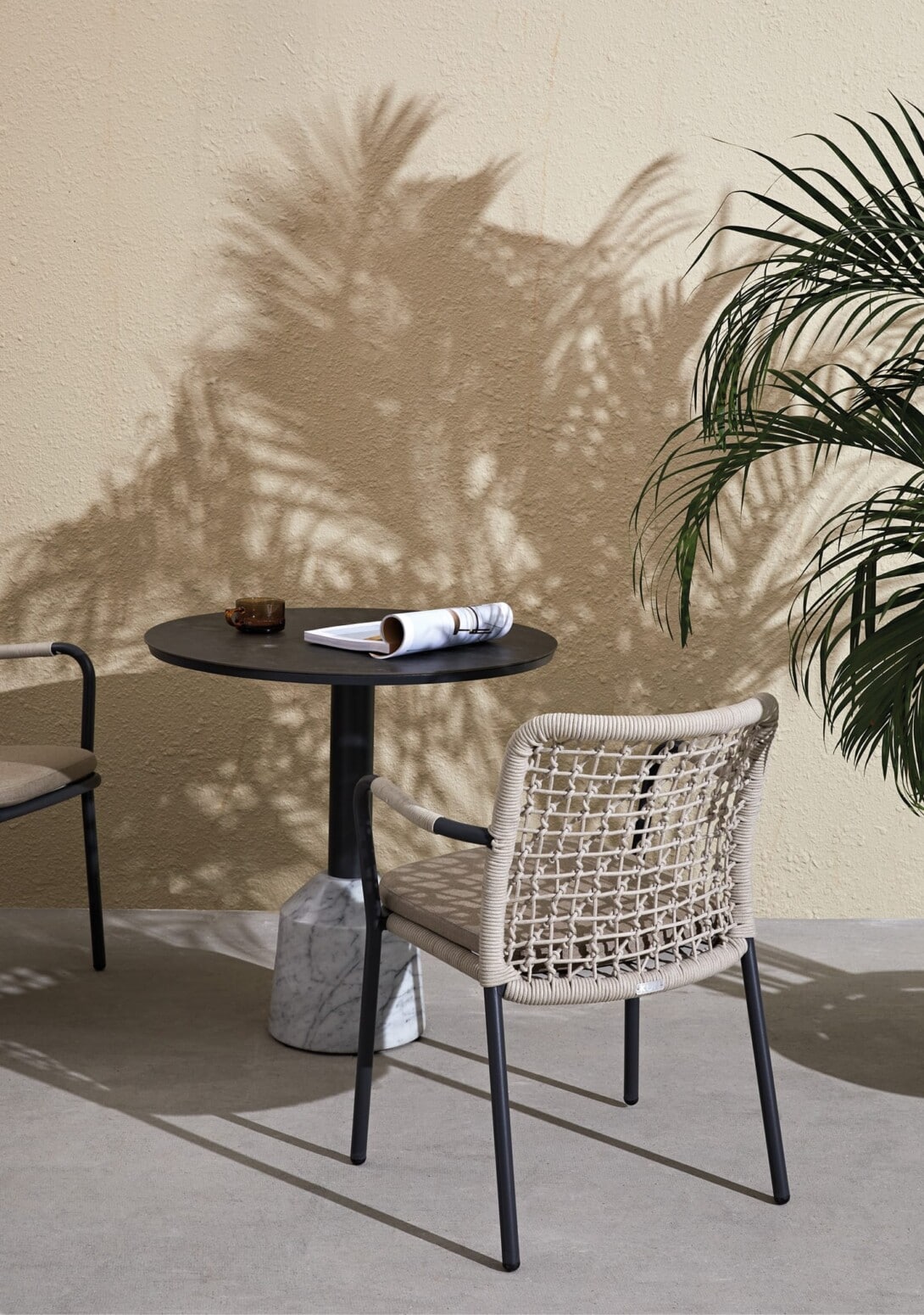 Kun Design Banyan Tree Dining Armchair: Anthracite, Sand, Sumbrella 10029