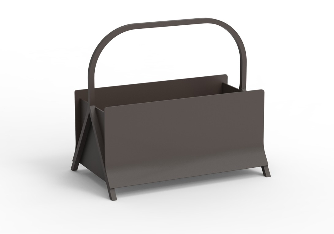 Kun Design Branch Low Planter: Taupe
