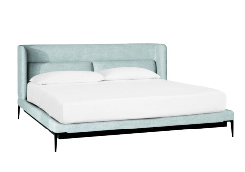Wittmann Joyce Niche Upholstered King Bed: Gent Turkis Upholstery