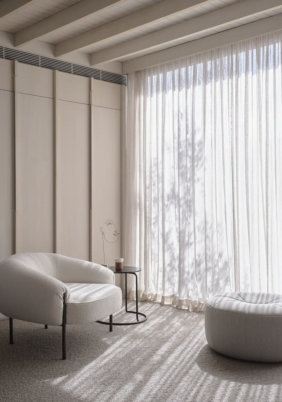 Ligne Roset: Pumpkin Footstool. At Spotted Gum House. Credit: ALEXANDER AND CO, ANSON SMART, CLAIRE DELMAR
