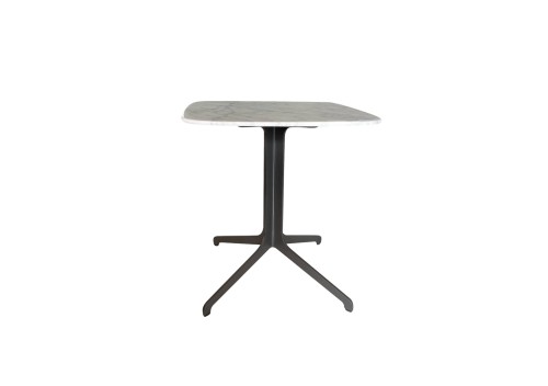 HC28 Cosmo Grantorino Side Table: White Venetian Marble Top