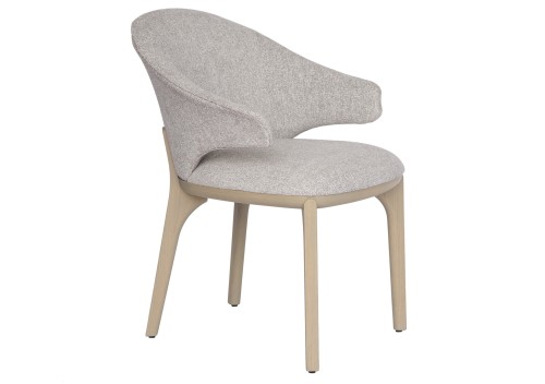 HC28 Erika Dining Armchair: Brushed White Oak, Upholstery A1 Glow 51-2