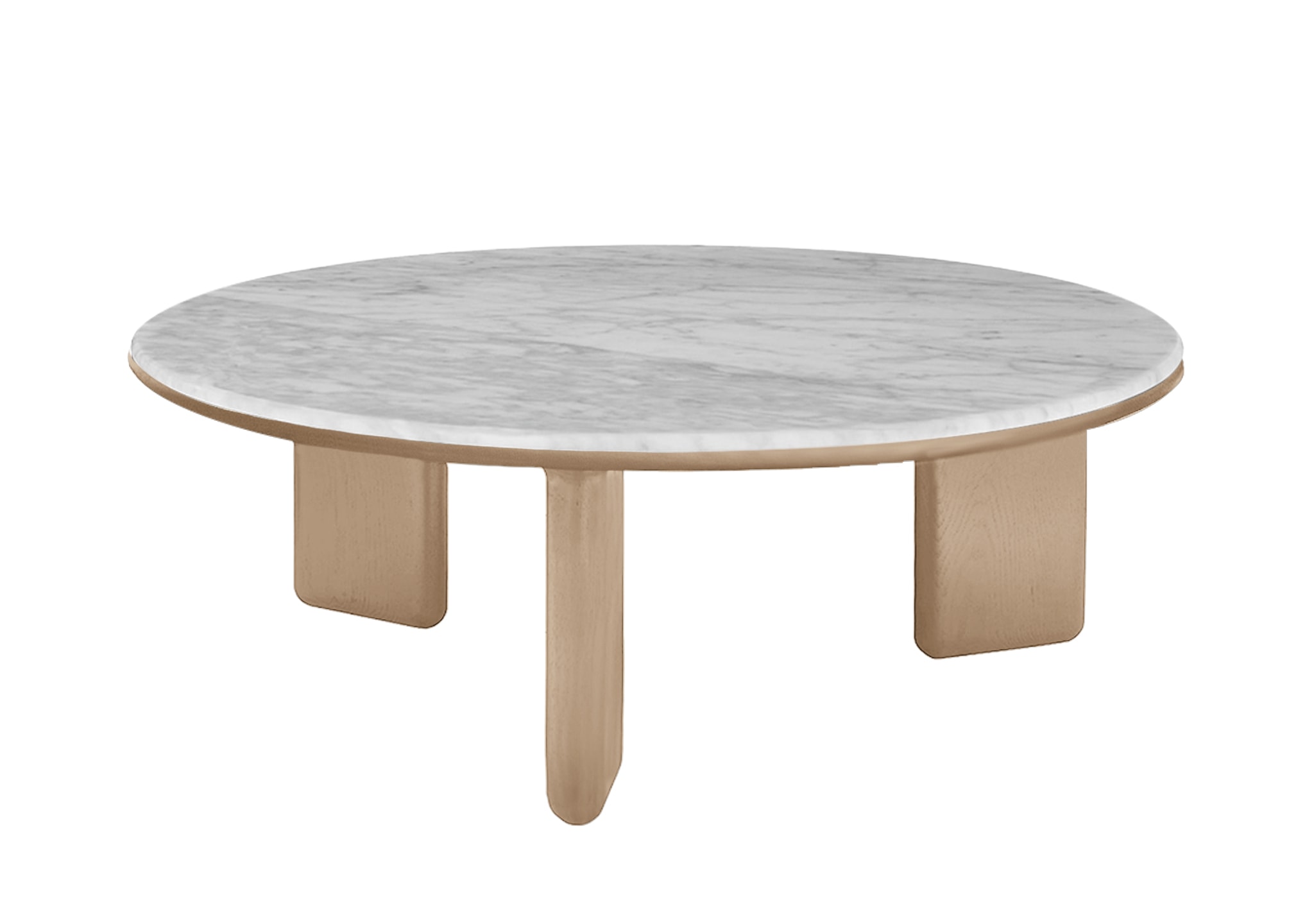 HC28 Oasis Coffee Table: White Oak Venato White Ceramic Top