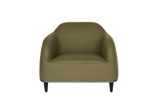 HC28 Bear Armchair: Green A3 Muse TF1926-14 with Black Oak feet
