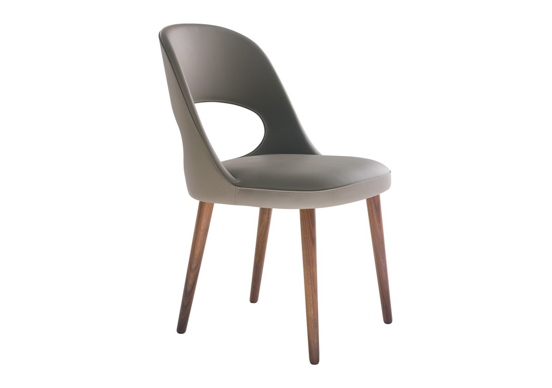 HC28 Gluck Dining Chair: Leather Upholstery