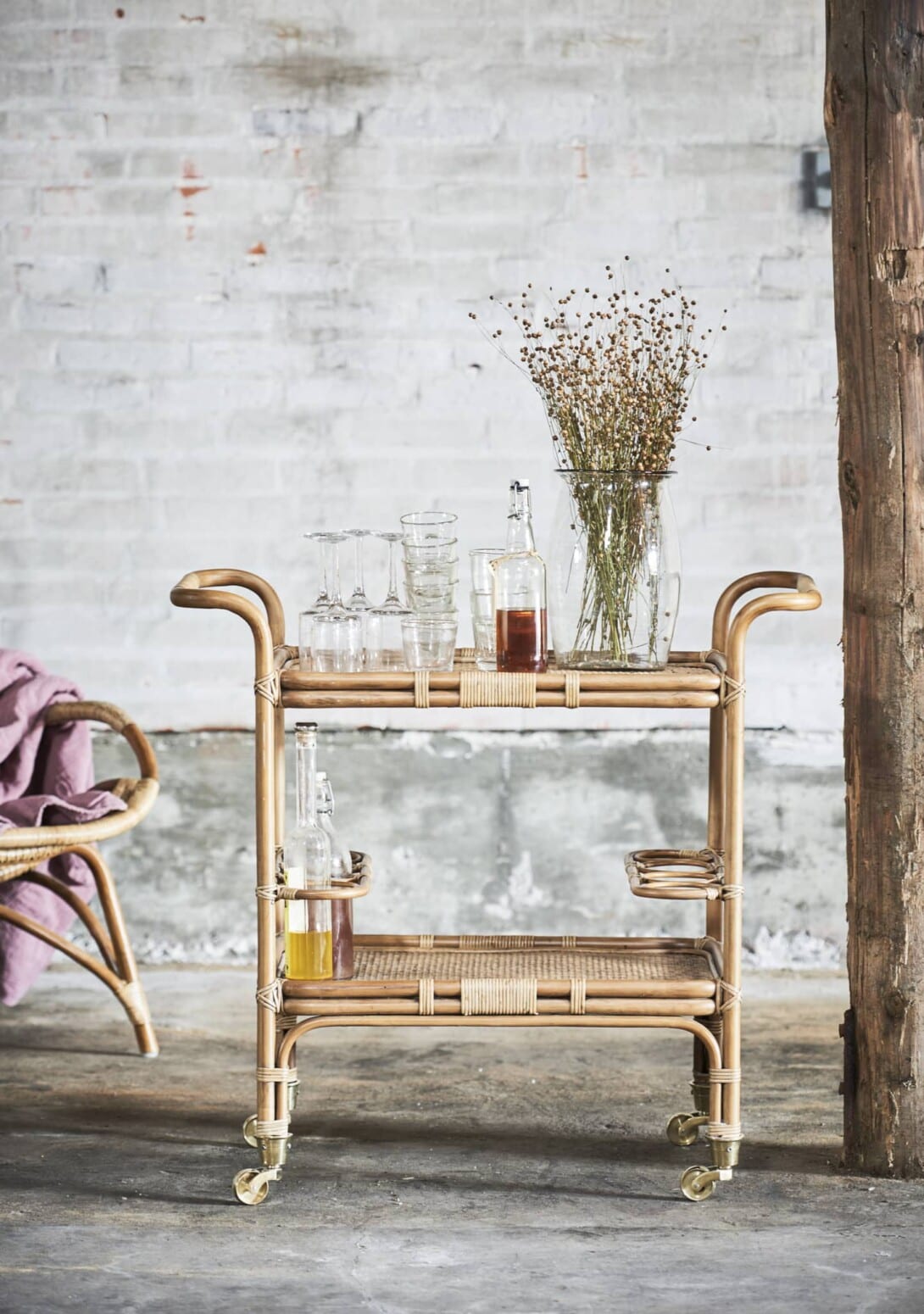 Sika Design Carlo Bar Trolley: Natural