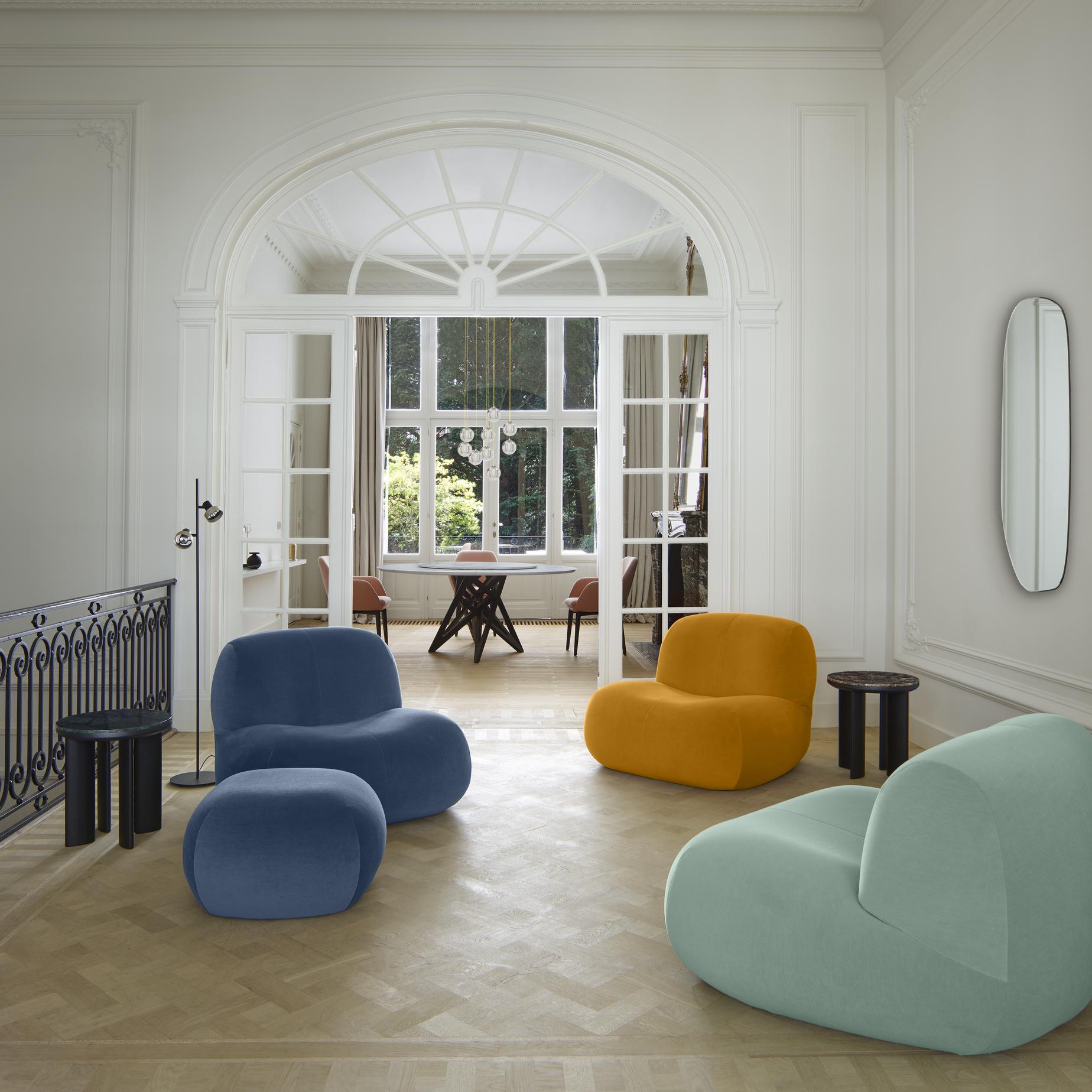 Ligne Roset Pukka Armchair and Small Footstool
