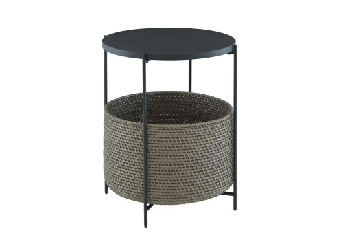 Ligne Roset Cestino Bedside Table: Satin Black