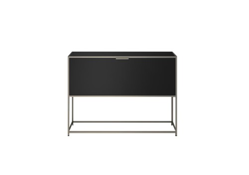 Ligne Roset Dita Console: Satin Noir Lacquer