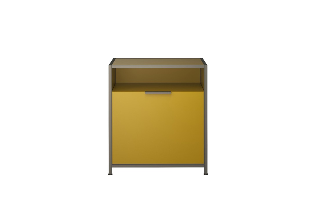 Ligne Roset Dita Bedside Table: Large Niche with Cupboard