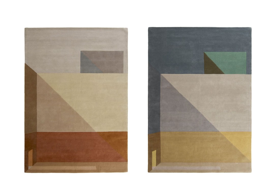 Ligne Roset: Agosto Rugs in Camel and Green