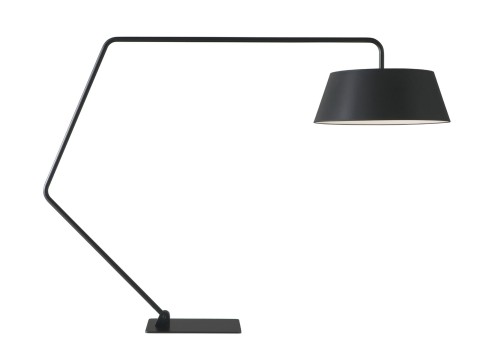 Ligne Roset: Bul Standard Floor Lamp in Black (in reading position)