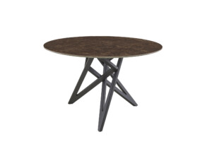 Ligne Roset: Ennea Dining Table-Round in Emperador Ceramic DOMO