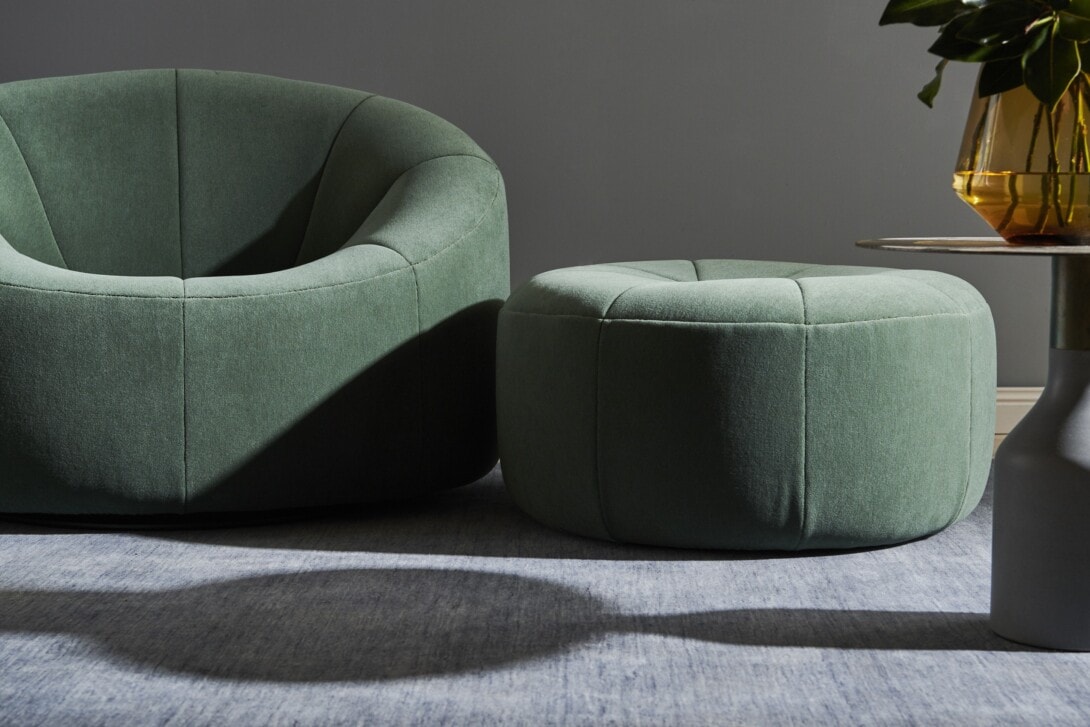 Ligne Roset Pumpkin Armchair: Gentle Sarcelle