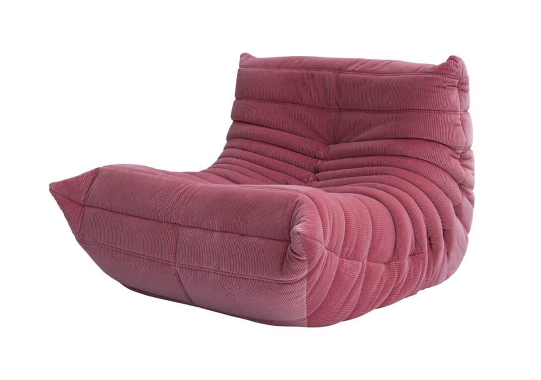 Ligne Roset Togo Fireside Chair: Vieux Rose