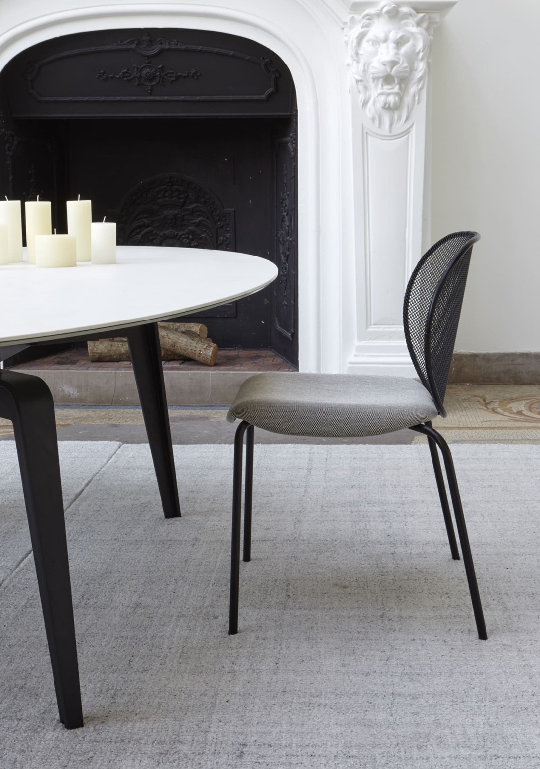 Ligne Roset Unbeaumatin Dining Chair with the Odessa table