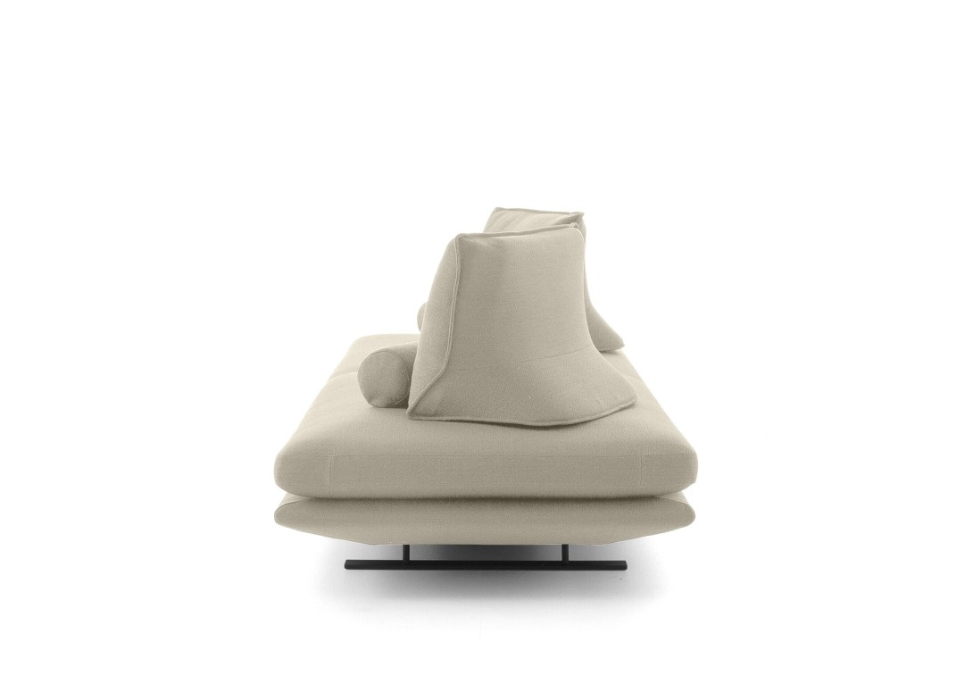 Ligne Roset Prado Medium Settee with Back Cushions and Bolsters: Vidar Mastic