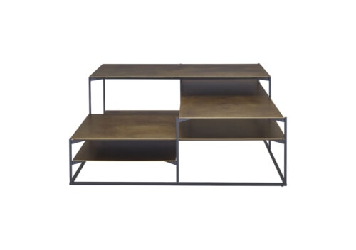 Lowlands Coffee Table in Golden Brass Ligne Roset