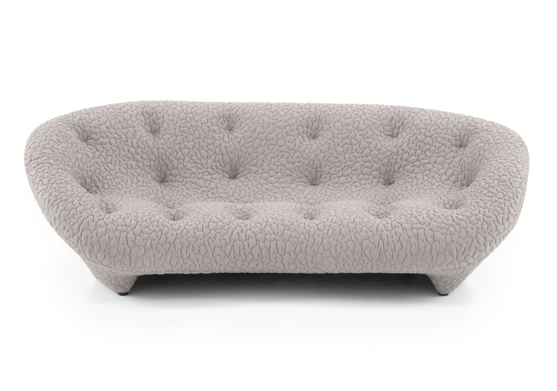 Ligne Roset Ploum High Back Settee: Large Moby Sable