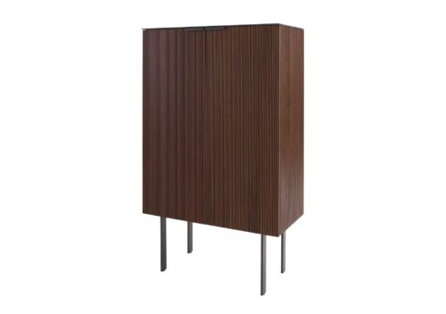 Selvans Cupboard with walnut doors black marble top Ligne Roset