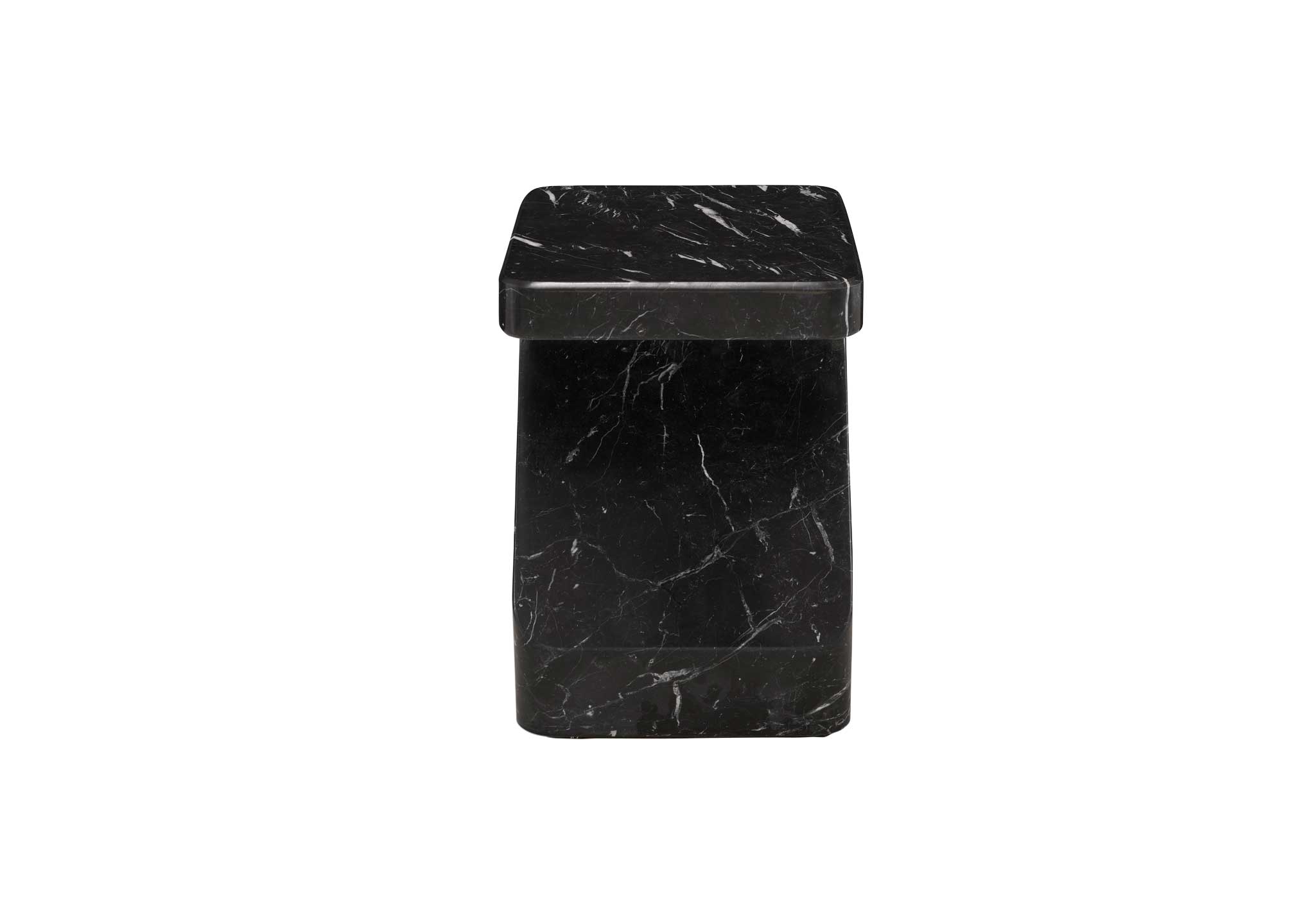Stump Occasional Table in Black Marble Side Ligne Roset