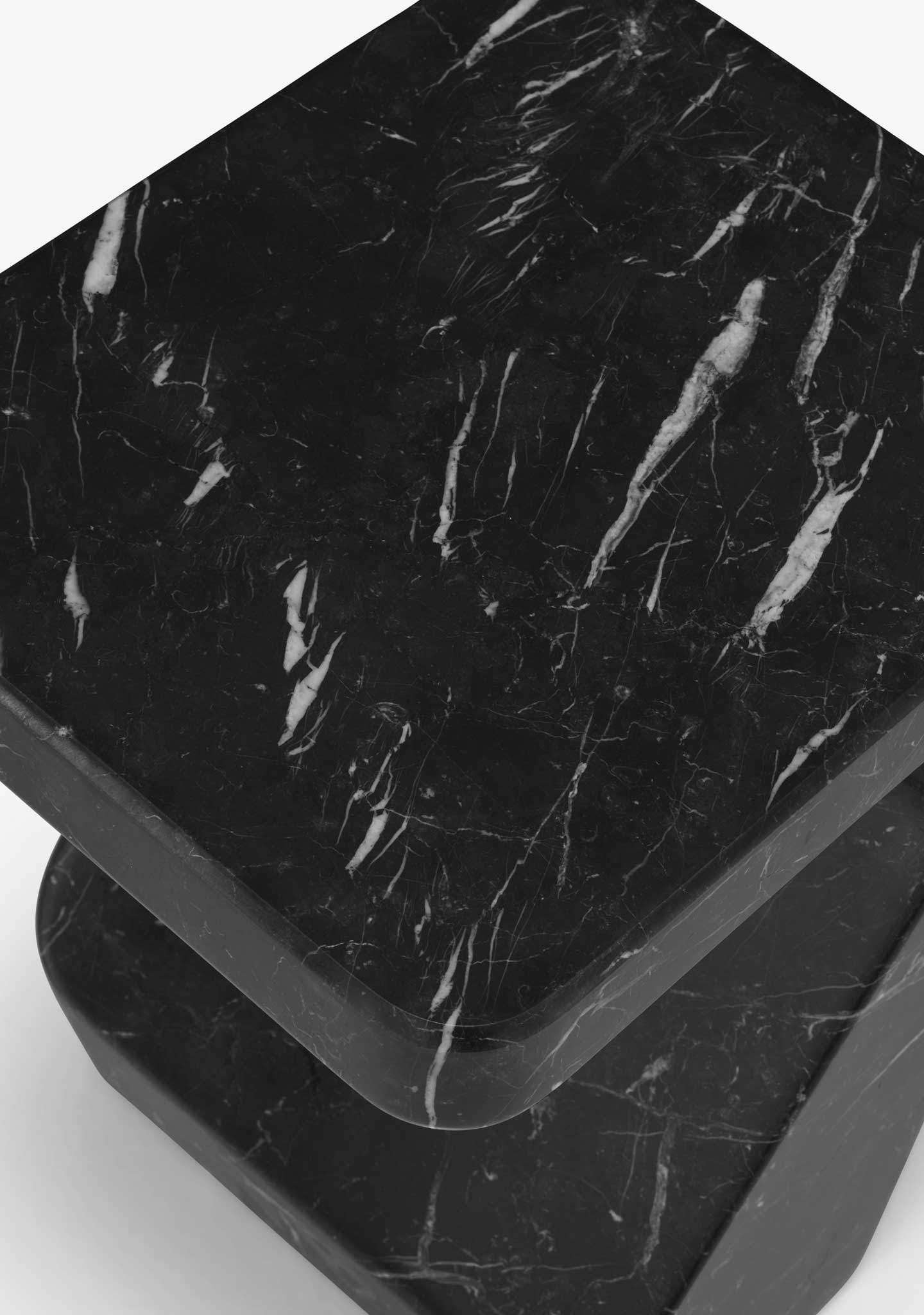 Stump Occasional Table Black Marble Ligne Roset Insitu
